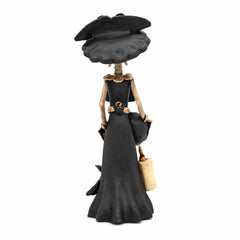 Black Calavera Catrina Ceramic - 20cm-Central & South American-Siesta Crafts