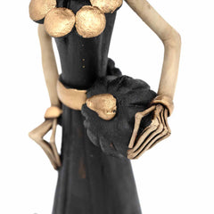 Black Calavera Catrina Ceramic - 25cm-Central & South American-Siesta Crafts
