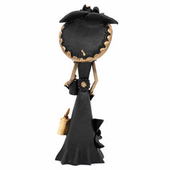 Black Calavera Catrina Ceramic - 25cm-Central & South American-Siesta Crafts