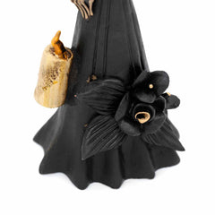 Black Calavera Catrina Ceramic - 25cm-Central & South American-Siesta Crafts
