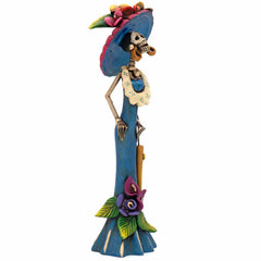 Calavera Catrina Ceramic with Hat - 37cm-Central & South American-Siesta Crafts