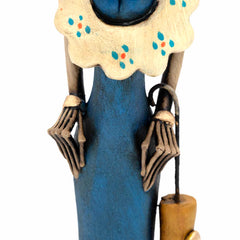 Calavera Catrina Ceramic with Hat - 37cm-Central & South American-Siesta Crafts