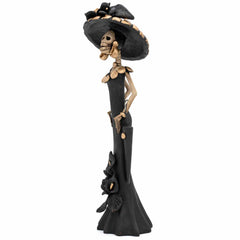 Black Calavera Catrina Ceramic - 32cm-Central & South American-Siesta Crafts