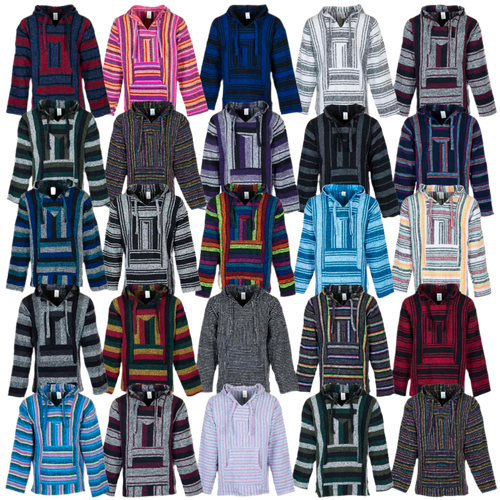 A box of 25 baja hoodies
