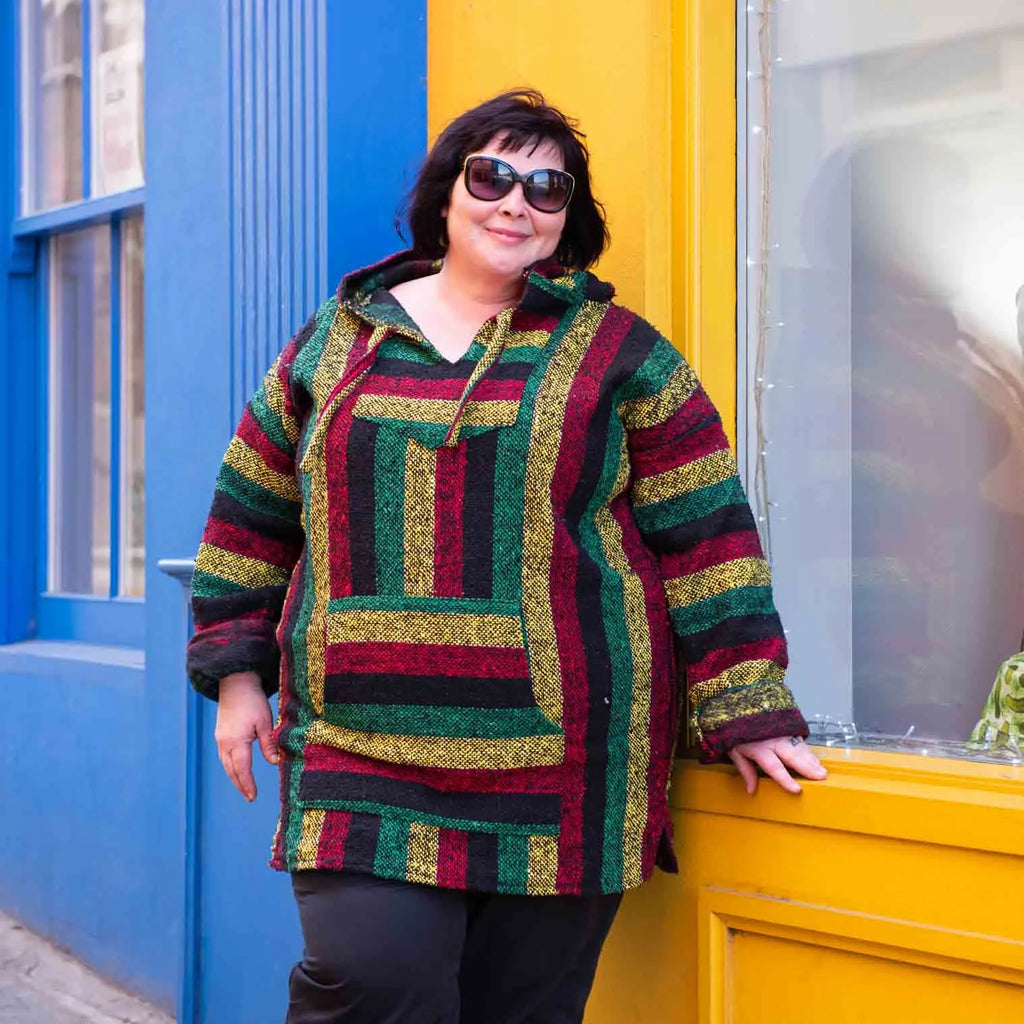 Baja Top - Rasta Blend-Baja Hoodies-Siesta Crafts