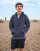 Baja Top - Thin Black and White-Baja Hoodies-Siesta Crafts