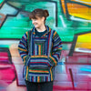 Baja Top - Vibrant Stripe-Baja Hoodies-Siesta Crafts