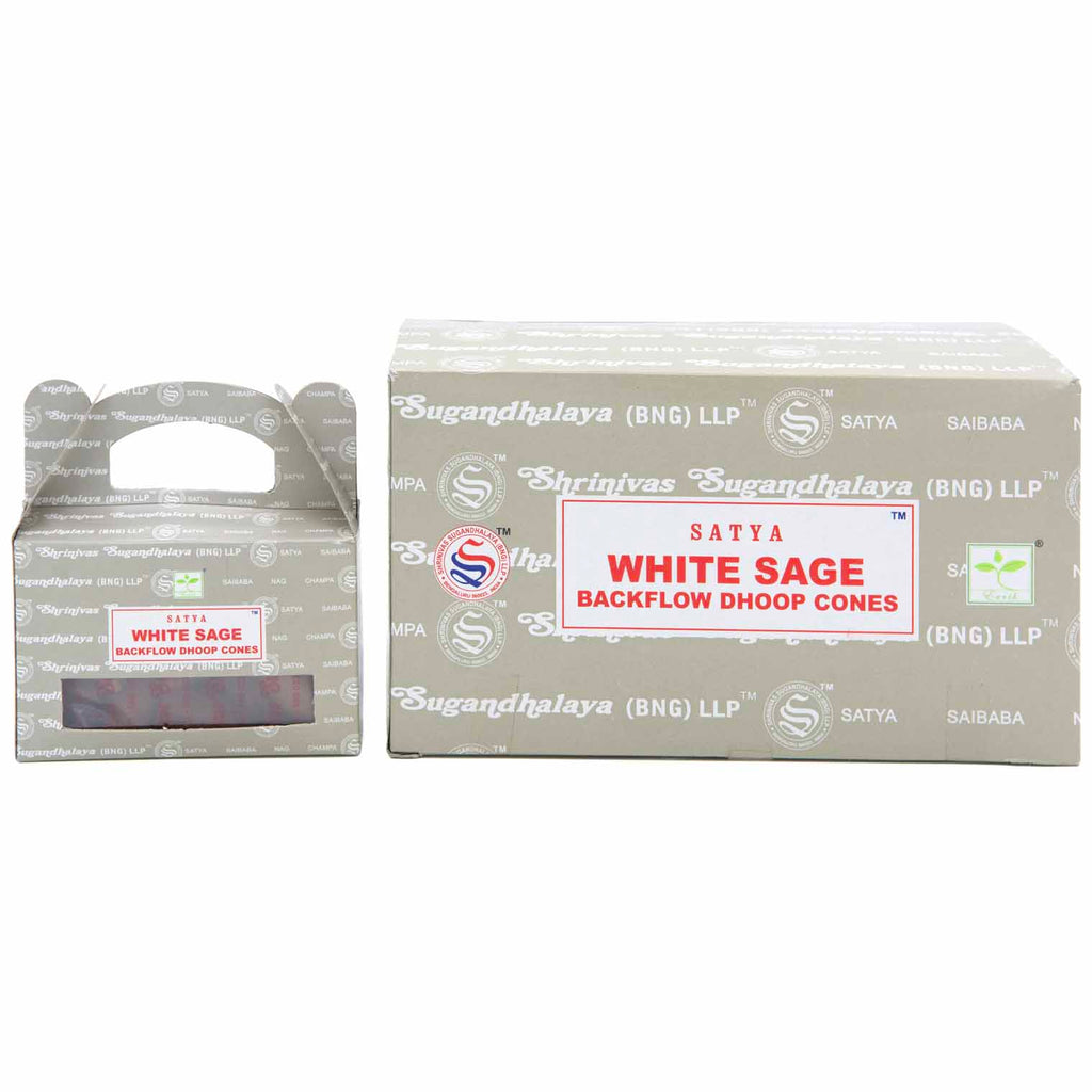 Satya White Sage Backflow Cones-Cone Incense-Siesta Crafts
