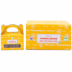 Satya Sandalwood Backflow Cones-Cone Incense-Siesta Crafts