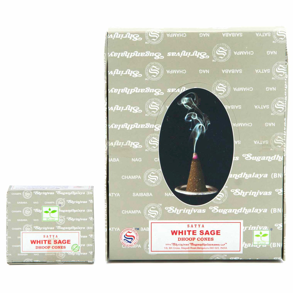 Satya White Sage Incense Cones-Cone Incense-Siesta Crafts