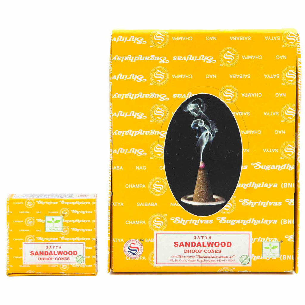 Satya Sandalwood Incense Cones-Cone Incense-Siesta Crafts