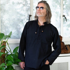 Pirate Style Lace Up Shirt-Shirts-Siesta Crafts