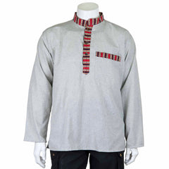 Tibetan Trim Fine Cotton Shirt-Shirts-Siesta Crafts