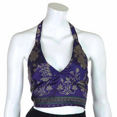 Recycled Sari Bralette Halter Top-Tops-Siesta Crafts