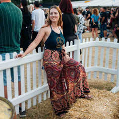 Festival Print Wrap Trousers-Trousers-Siesta Crafts