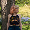 Moon Phases Design Halter Neck Top-Tops-Siesta Crafts