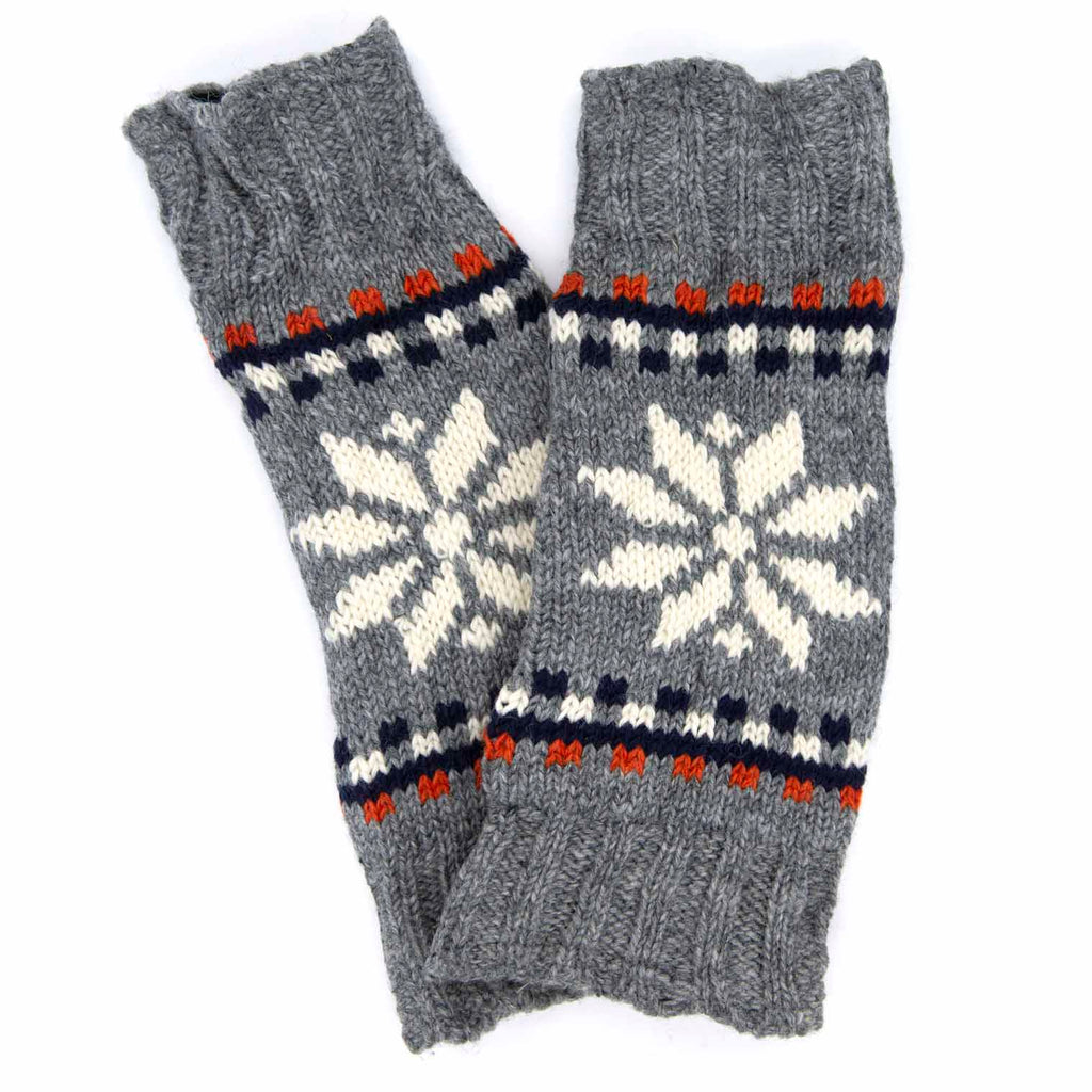 Knitted Snowflake Legwarmers-Socks & Legwarmers-Siesta Crafts