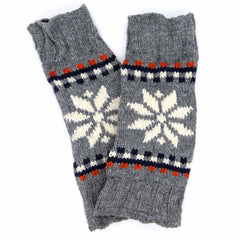 Knitted Snowflake Legwarmers-Socks & Legwarmers-Siesta Crafts