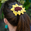 Sunflower Crochet Scrunchie-Hair Accessories-Siesta Crafts