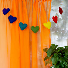String of Felt Rainbow Hearts-Home Décor-Siesta Crafts
