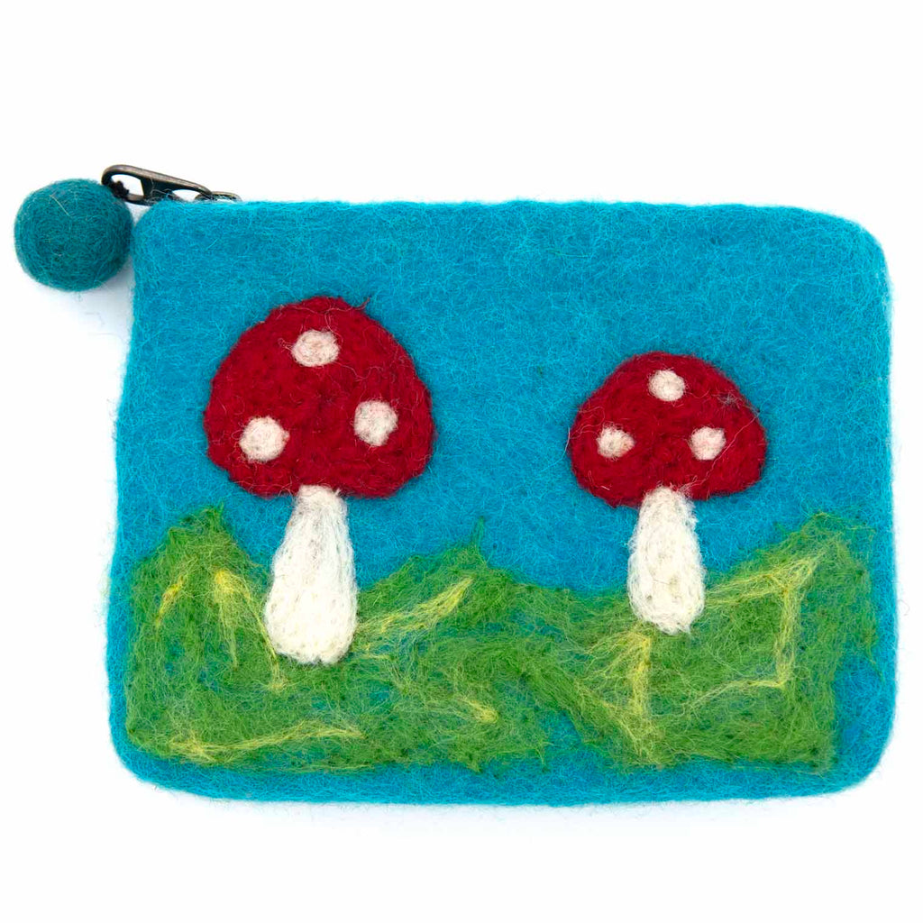 Mushroom Felt Purse-Bags & Purses-Siesta Crafts