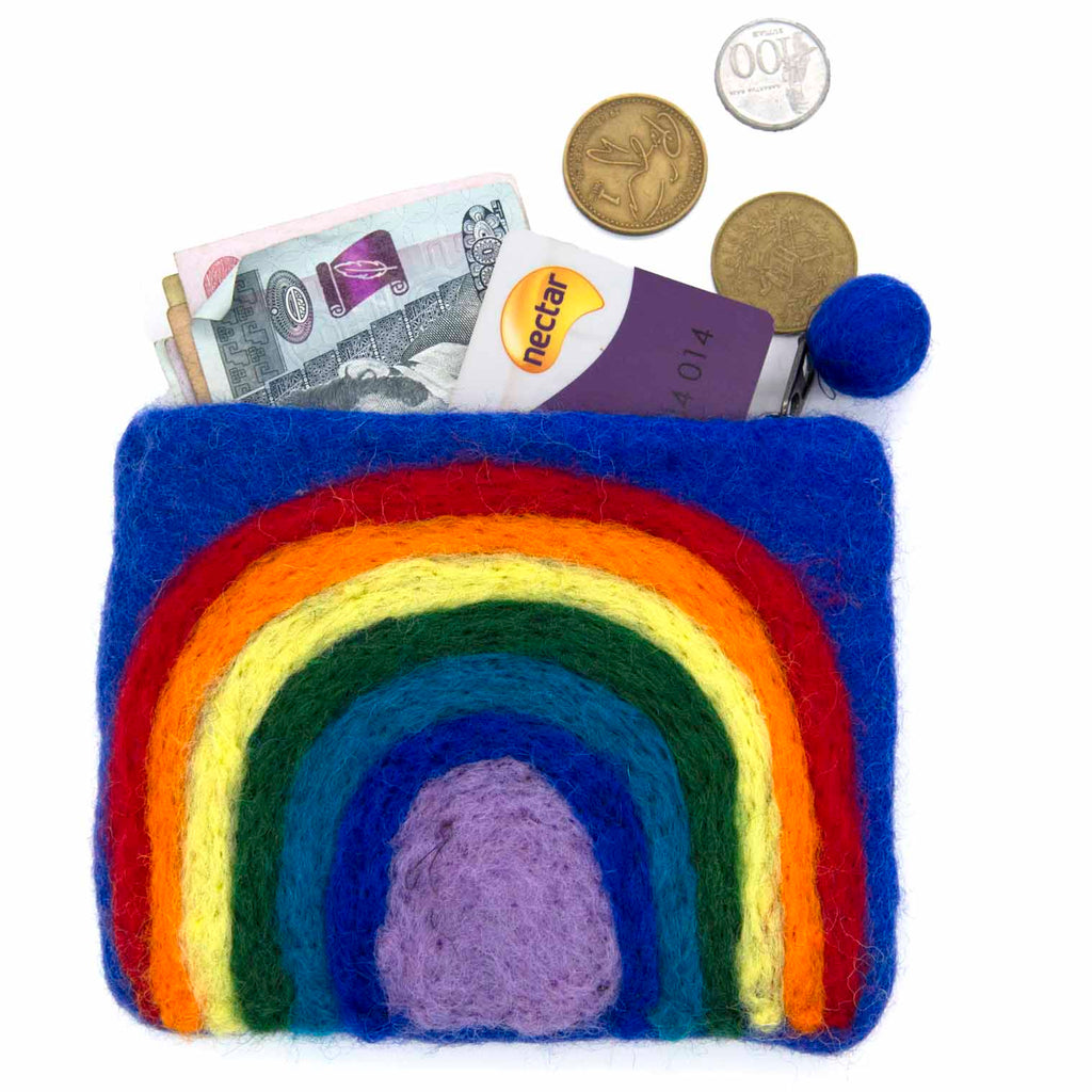 Rainbow Felt Purse-Bags & Purses-Siesta Crafts
