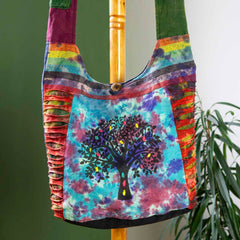Ripped Cotton Tree Print Bag-Bags & Purses-Siesta Crafts