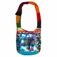 Ripped Cotton Tree Print Bag-Bags & Purses-Siesta Crafts
