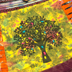 Ripped Cotton Tree Print Bag-Bags & Purses-Siesta Crafts