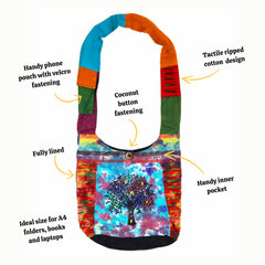 Ripped Cotton Tree Print Bag-Bags & Purses-Siesta Crafts