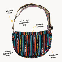 Half Moon Gheri Bag-Bags & Purses-Siesta Crafts