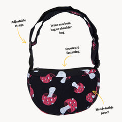 Half Moon Mushroom Bag-Bags & Purses-Siesta Crafts