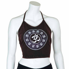 Circle Of Om Halter Neck Top-Tops-Siesta Crafts