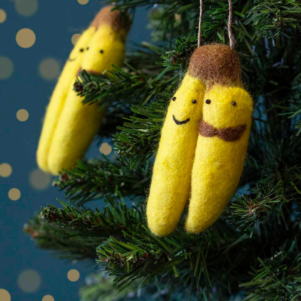 Banana Pair Felt Hanging Decoration-Home Décor-Siesta Crafts