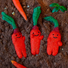 Wonky Carrot Felt Hanging Decoration-Home Décor-Siesta Crafts
