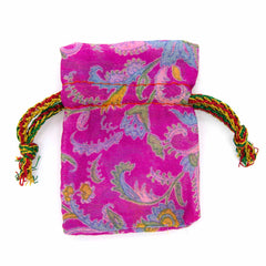 Mini Recycled Sari Jewellery Pouch-Bags & Purses-Siesta Crafts