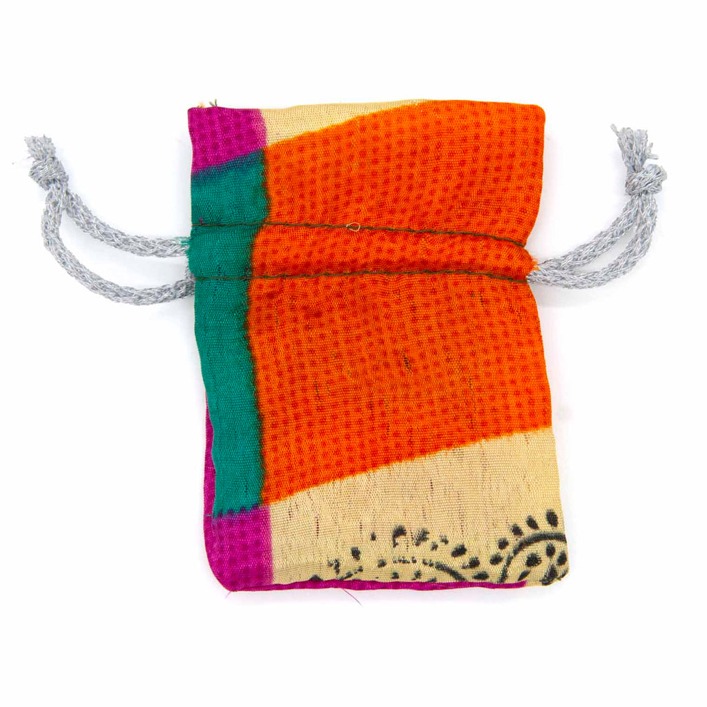 Mini Recycled Sari Jewellery Pouch-Bags & Purses-Siesta Crafts