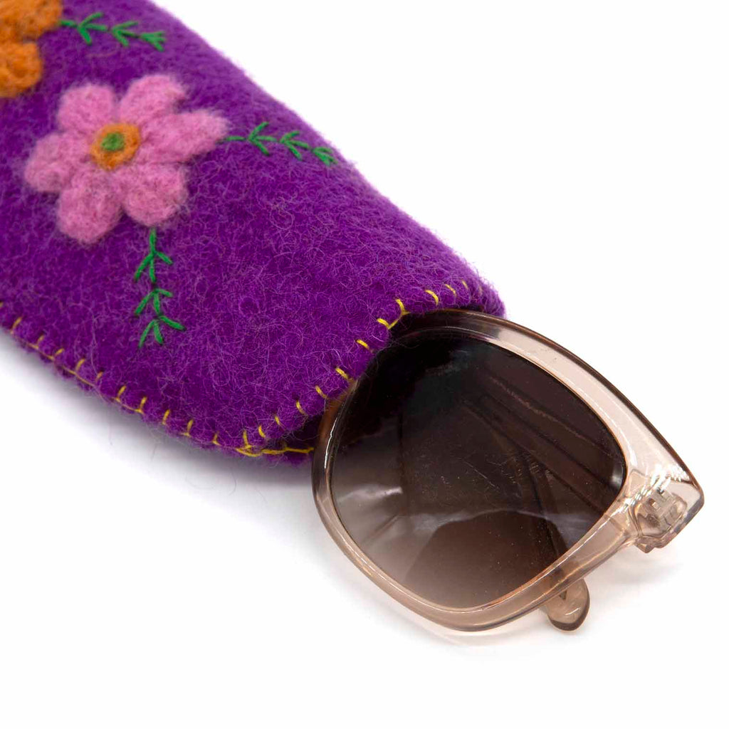 Flower Felt Glasses Case-Bags & Purses-Siesta Crafts