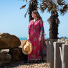 sari kaftan on beach