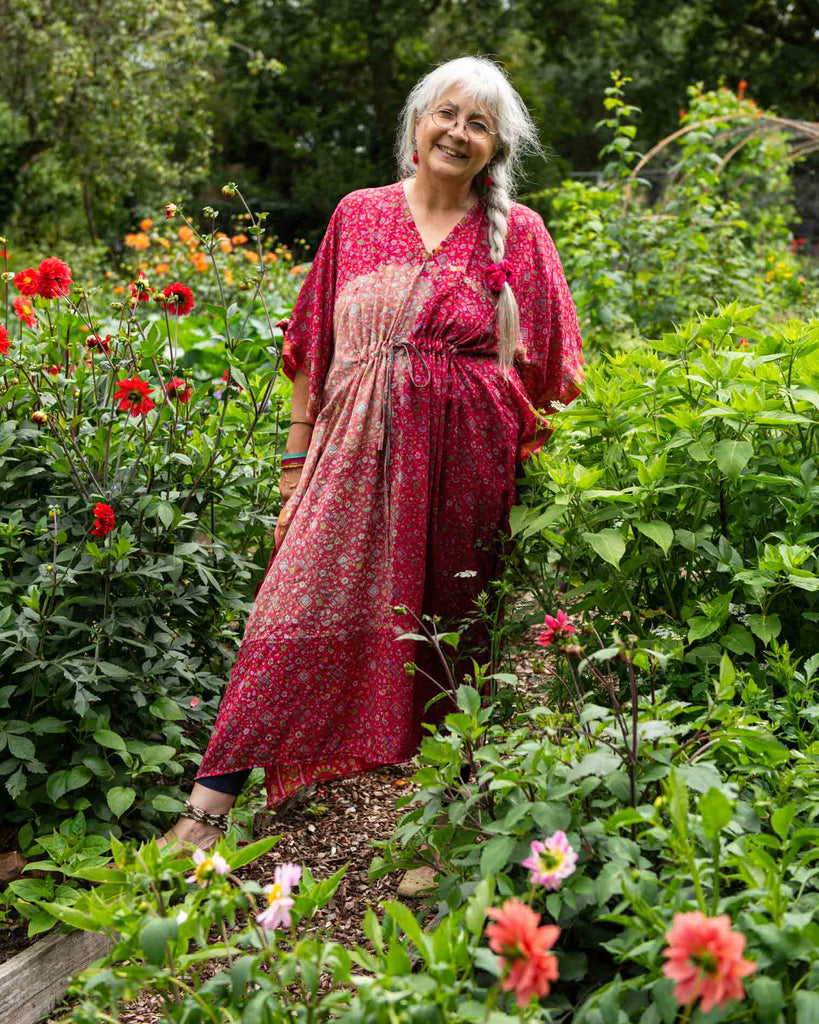 Recycled Sari Kaftan-Tops-Siesta Crafts