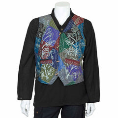Aari Embroidered Waistcoat-Coats, Jackets & Ponchos-Siesta Crafts