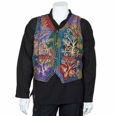 Aari Embroidered Waistcoat-Coats, Jackets & Ponchos-Siesta Crafts