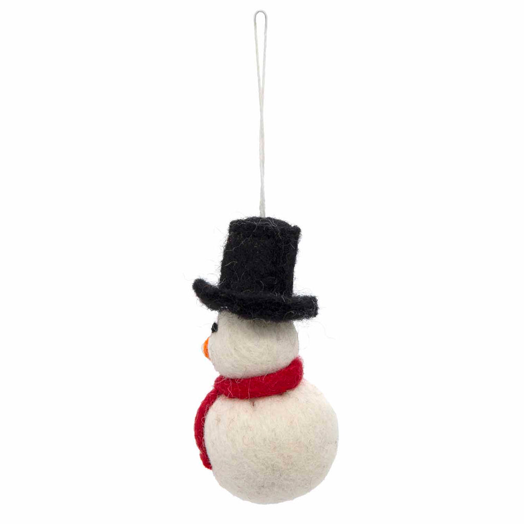 Snowman with Hat Felt Christmas Decoration-Home Décor-Siesta Crafts