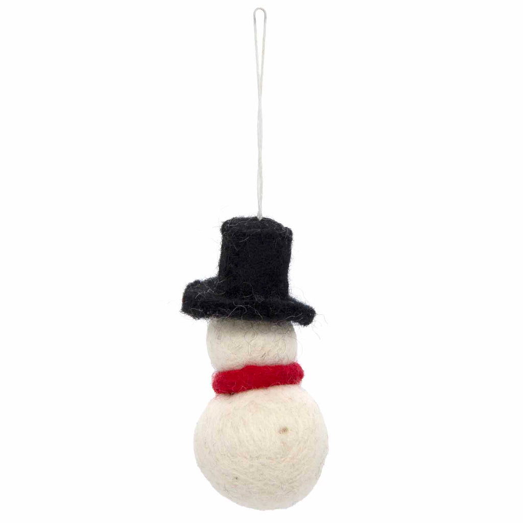 Snowman with Hat Felt Christmas Decoration-Home Décor-Siesta Crafts