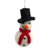 Snowman with Hat Felt Christmas Decoration-Home Décor-Siesta Crafts