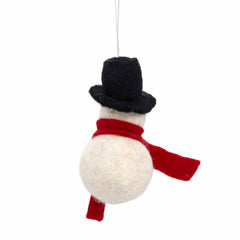 Snowman with Hat Felt Christmas Decoration-Home Décor-Siesta Crafts