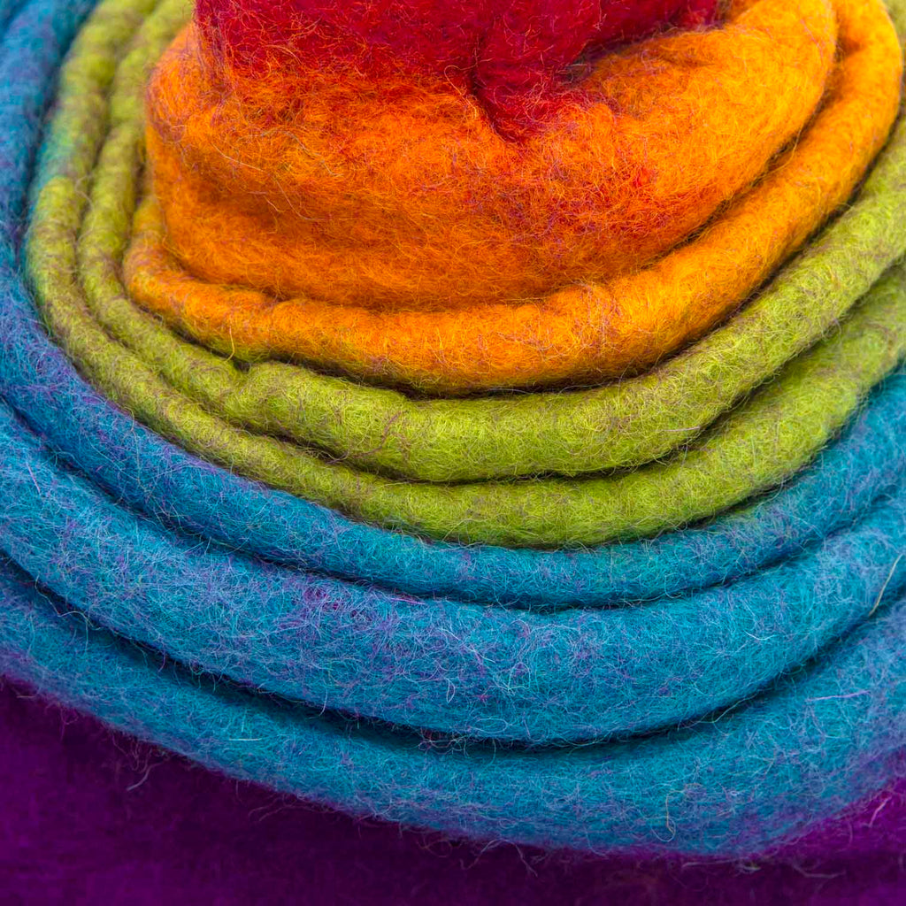 Collapsible Rainbow Witch Felt Hat-Hats-Siesta Crafts