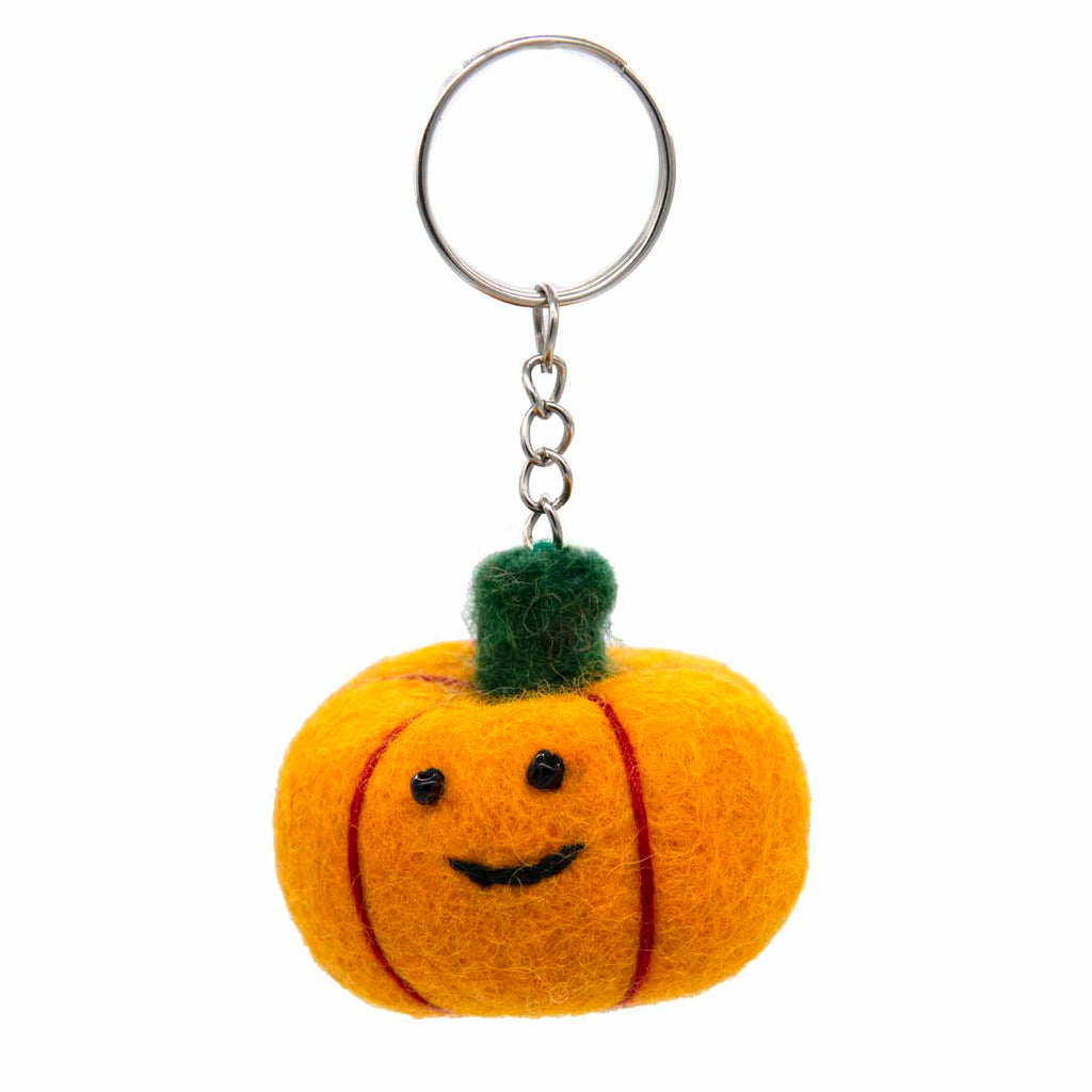 Pumpkin Felt Keyring-Keyrings & Bag Charms-Siesta Crafts