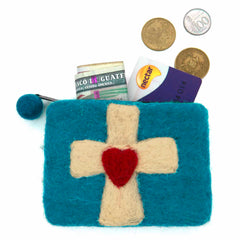 Cross Felt Purse-Bags & Purses-Siesta Crafts