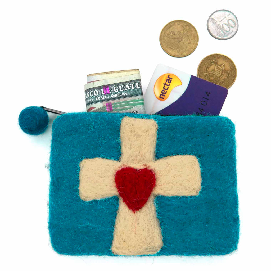 Cross Felt Purse-Bags & Purses-Siesta Crafts